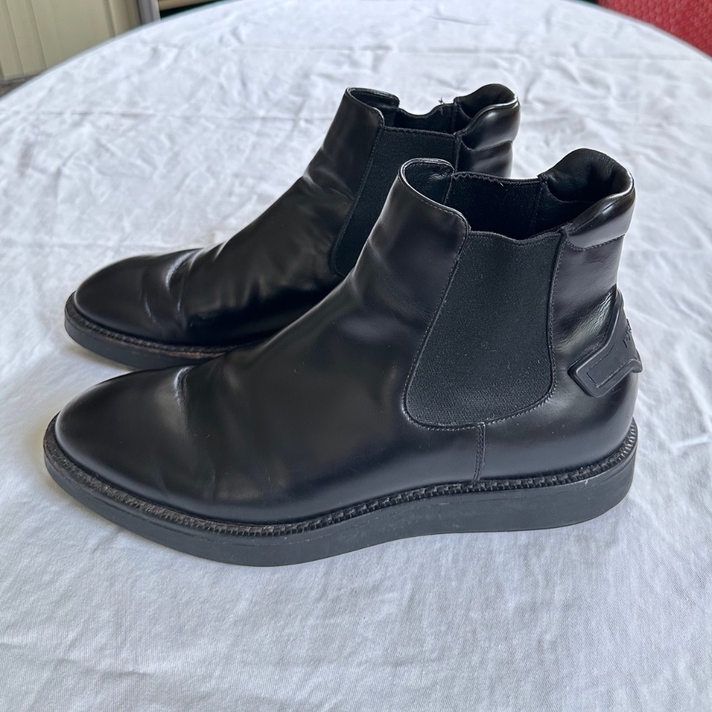 Mens Black Prada Slip on boots size 7